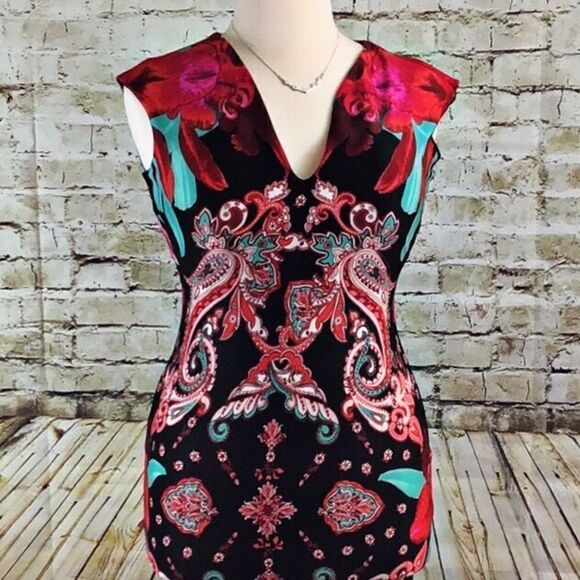 🌿NY&Co Stretch Bodycon Midi Dress New - Picture 1 of 14